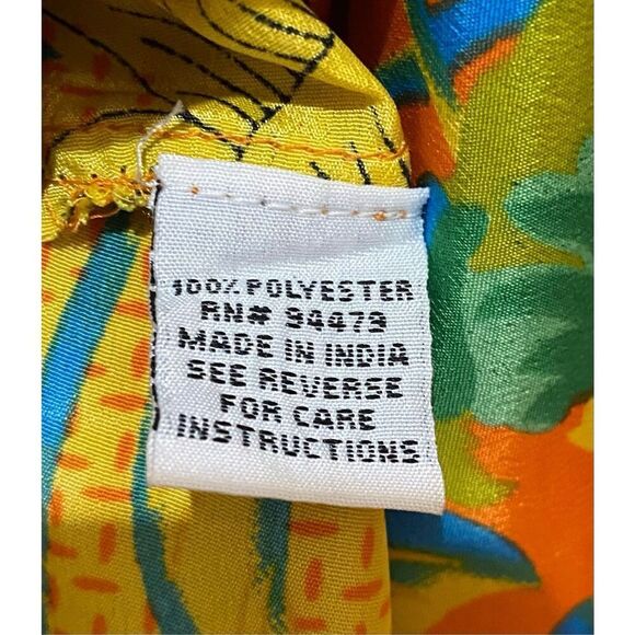 Vintage Me 2 Magic Women’s Medium Vibrant Orange Yellow Floral Maxi Dress Tie - Picture 8 of 9